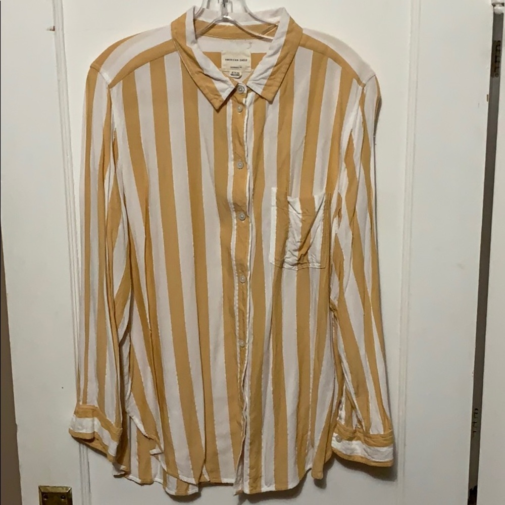 Long sleeve button up blouse (added matching color tank that it purchased with)